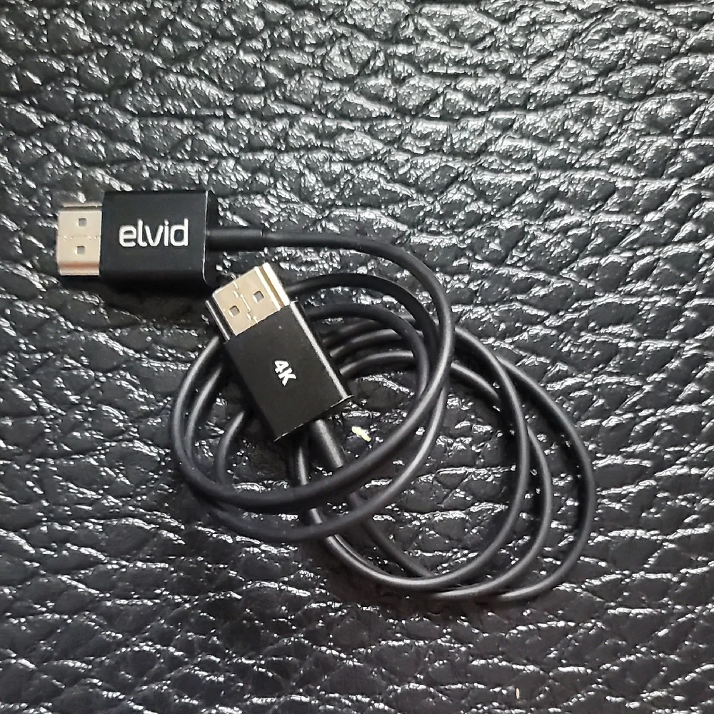 Elvid Super Thin Black HDMI Cable for Mirrorless & DSLR Cameras